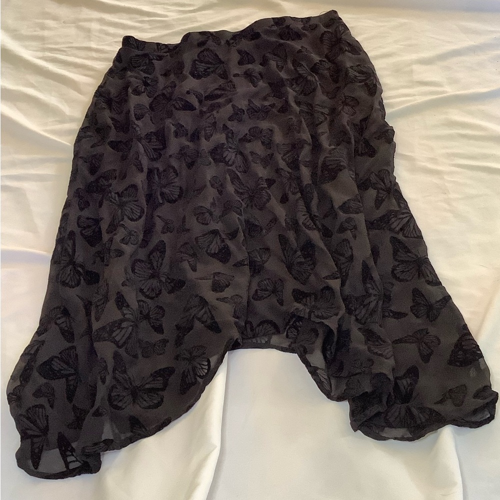 Aura Black Asymmetrical Butterfly Skirt